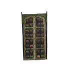 White background image of a Ayandh hand-painted teak door panel featuring sacred animal motifs and folk figures with a weathered floral frame—a vibrant example of teak door panels and unique Indian wall decoration.