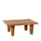 White background image of a handcrafted reclaimed wood coffee table with rounded edges and rustic grain; perfect for rustic interiors, 120 × 90 × 48 cm.