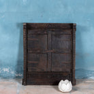 Inderjit antique teak window mirror with shutters, vintage wall panel design, part of our vintage home accessories collection.