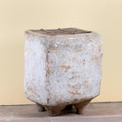 Nirmay antique Indian papier-mâché storage box with original iron-reinforced lid, 70cm