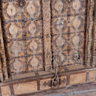 Shomil antique hand carved Indian teak wood door wall decoration 222cm