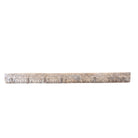 White background image of a Temple Carved Hook Board handcrafted from an antique Indian reclaimed wood architectural element with hand-carved floral details, bleached finish and eight iron hooks, 150x7x5cm.