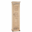 White background image of a Zaina hand carved bleached reclaimed wood cabinet with floral carved doors 221cm