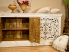 Yash, handcrafted sideboard with floral design